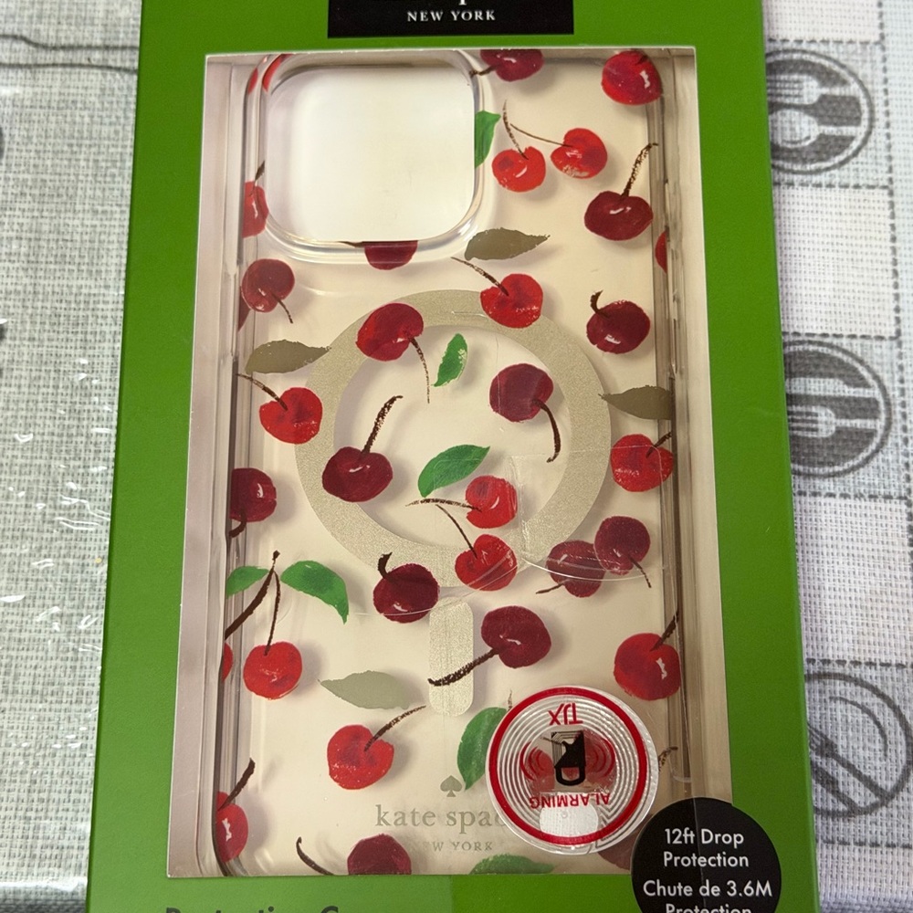 Kate Spade Cherry Design IPhone 16 Pro Max Case - Red Cherries